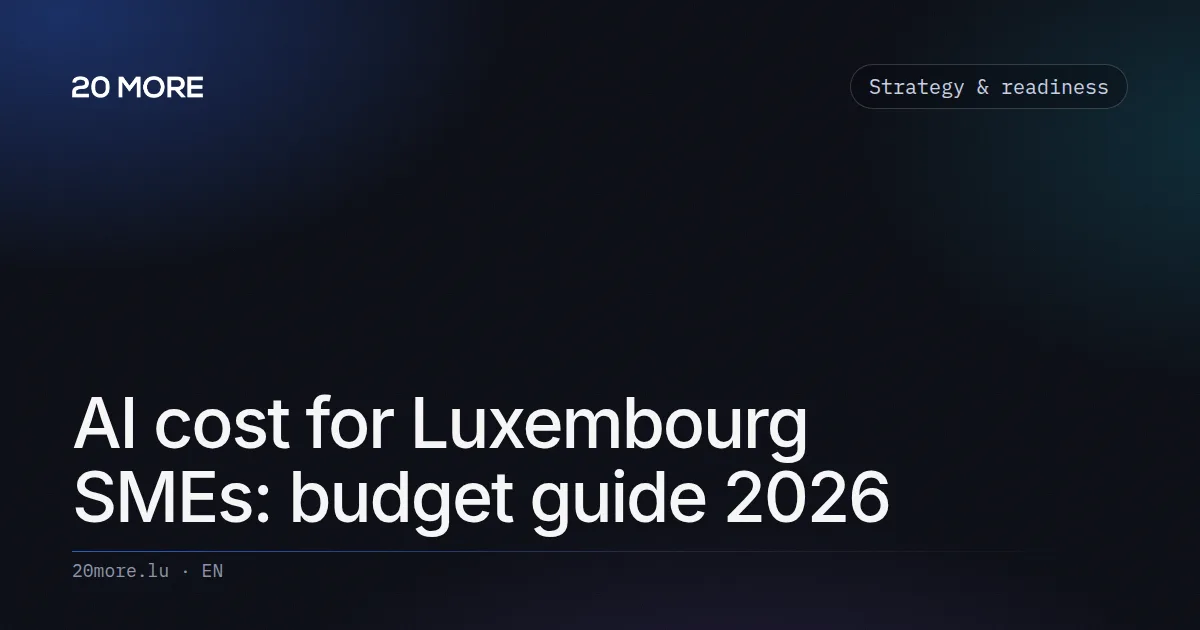 AI cost for Luxembourg SMEs: budget guide 2026