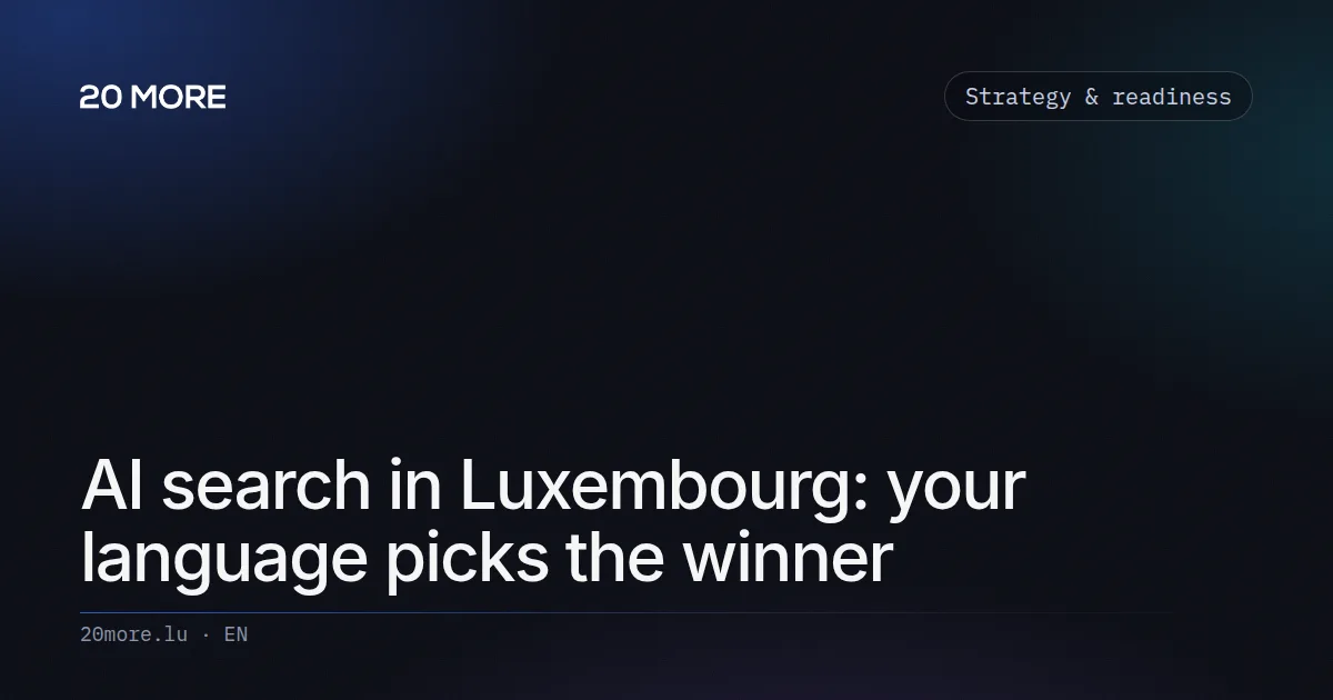 AI search in Luxembourg: your language picks the winner