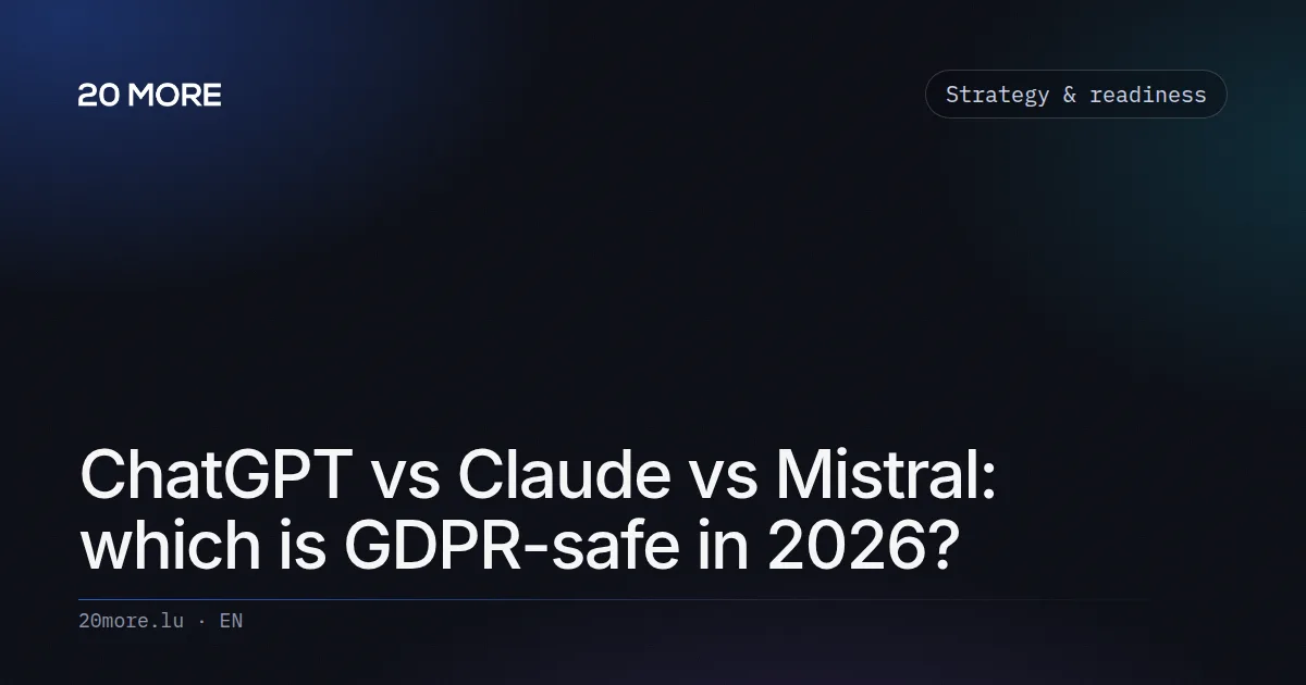 ChatGPT vs Claude vs Mistral: which is GDPR-safe in 2026?