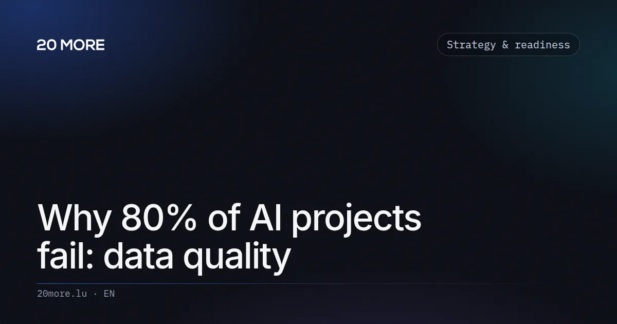 Why 80% of AI projects fail: data quality